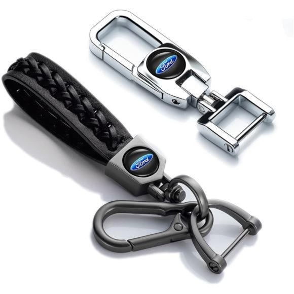 Set of 2 Leather Keychains for FordCar keychains Replacement